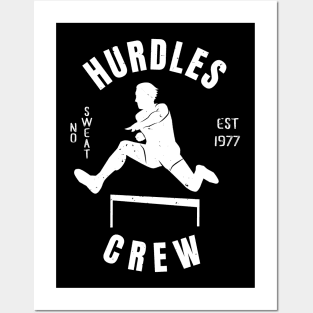 Mens Athletics Hurdles Crew Athlete Gift Posters and Art